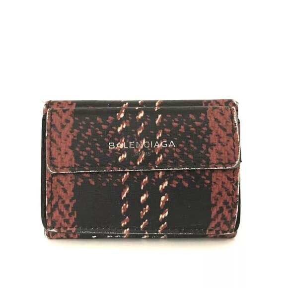 BALENCIAGA Logo PVC Trifold Wallet MultiColor/7BC0326 - Picture 1 of 8